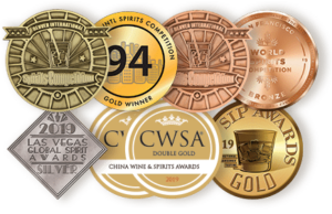 Mythology Chatter Wolf Rye Vodka Awards + Medals